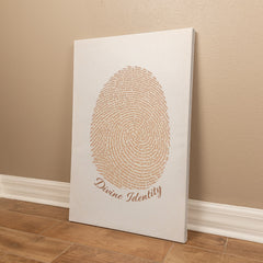 Divine Identity - Wall Art on Canva (Brown)