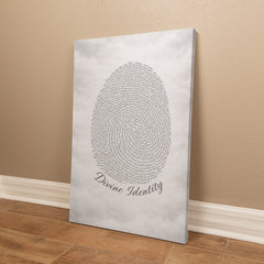 Divine Identity - Wall Art on Canva (Gray)