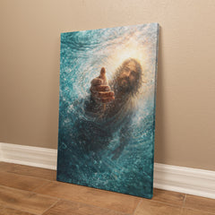 He Reaches Through the Storm - Wall Art On Canva