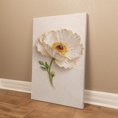 Elegant White Poppy  - Wall Art on Canva