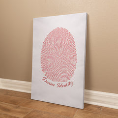 Divine Identity - Wall Art on Canva (Red)