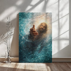 He Reaches Through the Storm - Wall Art On Canva