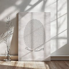 Divine Identity - Wall Art on Canva (Gray)