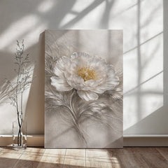 Elegant White Peony - Wall Art on Canva