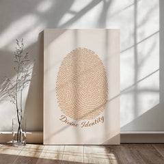 Divine Identity - Wall Art on Canva (Brown)
