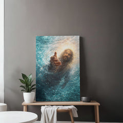 He Reaches Through the Storm - Wall Art On Canva