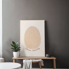 Divine Identity - Wall Art on Canva (Brown)