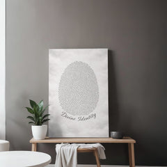 Divine Identity - Wall Art on Canva (Gray)
