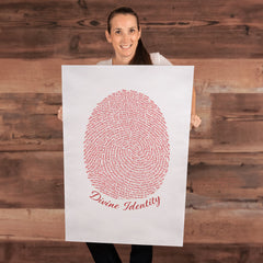 Divine Identity - Wall Art on Canva (Red)