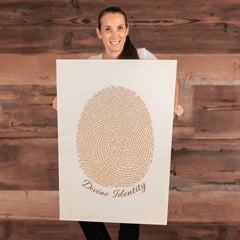 Divine Identity - Wall Art on Canva (Brown)