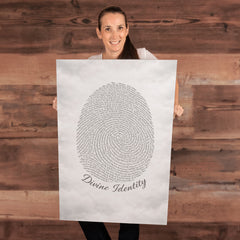Divine Identity - Wall Art on Canva (Gray)