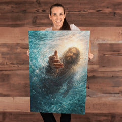 He Reaches Through the Storm - Wall Art On Canva