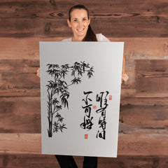 Peace & Tranquility - Wall Art on Canva (Black)