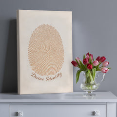 Divine Identity - Wall Art on Canva (Brown)