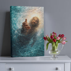 He Reaches Through the Storm - Wall Art On Canva