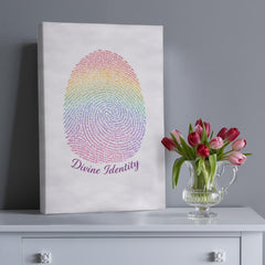 Divine Identity - Wall Art on Canva (Rainbow)
