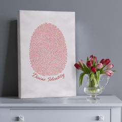 Divine Identity - Wall Art on Canva (Red)