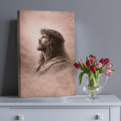 The Crown of Thorns - Wall Art on Canva (Dusty Rose)