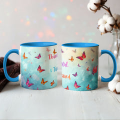 Thank ful, Grateful & Truly Blessed - Color Accent Mug