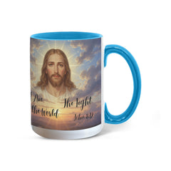 I Am The Light Of The World - Color Accent Mug