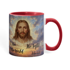I Am The Light Of The World - Color Accent Mug