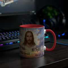 I Am The Light Of The World - Color Accent Mug