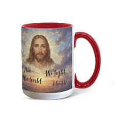 I Am The Light Of The World - Color Accent Mug