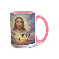 I Am The Light Of The World - Color Accent Mug