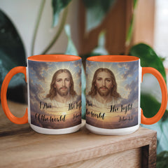 I Am The Light Of The World - Color Accent Mug