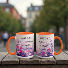 With God All Things Are Possible - Color Accent Mug