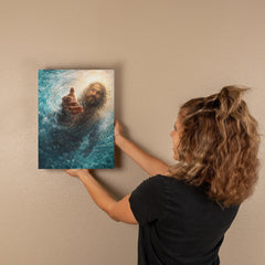 He Reaches Through the Storm - Wall Art On Canva