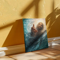 He Reaches Through the Storm - Wall Art On Canva