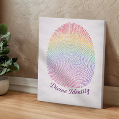 Divine Identity - Wall Art on Canva (Rainbow)
