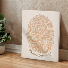 Divine Identity - Wall Art on Canva (Brown)