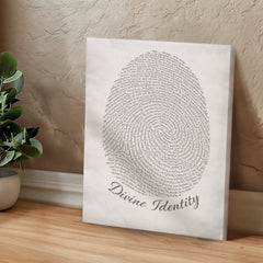 Divine Identity - Wall Art on Canva (Gray)