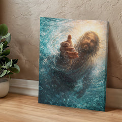 He Reaches Through the Storm - Wall Art On Canva