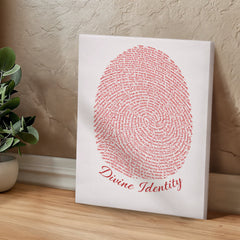 Divine Identity - Wall Art on Canva (Red)