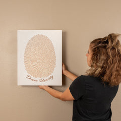 Divine Identity - Wall Art on Canva (Brown)