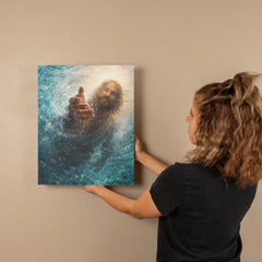 He Reaches Through the Storm - Wall Art On Canva