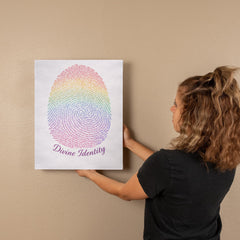 Divine Identity - Wall Art on Canva (Rainbow)