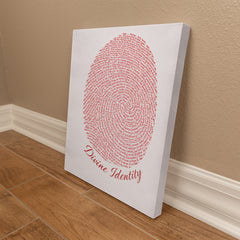 Divine Identity - Wall Art on Canva (Red)