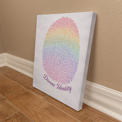 Divine Identity - Wall Art on Canva (Rainbow)