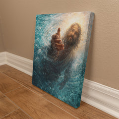 He Reaches Through the Storm - Wall Art On Canva