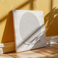 Divine Identity - Wall Art on Canva (Gray)