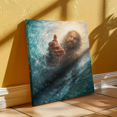 He Reaches Through the Storm - Wall Art On Canva