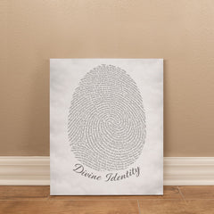 Divine Identity - Wall Art on Canva (Gray)