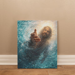 He Reaches Through the Storm - Wall Art On Canva
