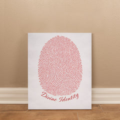 Divine Identity - Wall Art on Canva (Red)