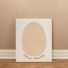 Divine Identity - Wall Art on Canva (Brown)