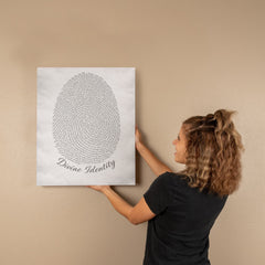 Divine Identity - Wall Art on Canva (Gray)